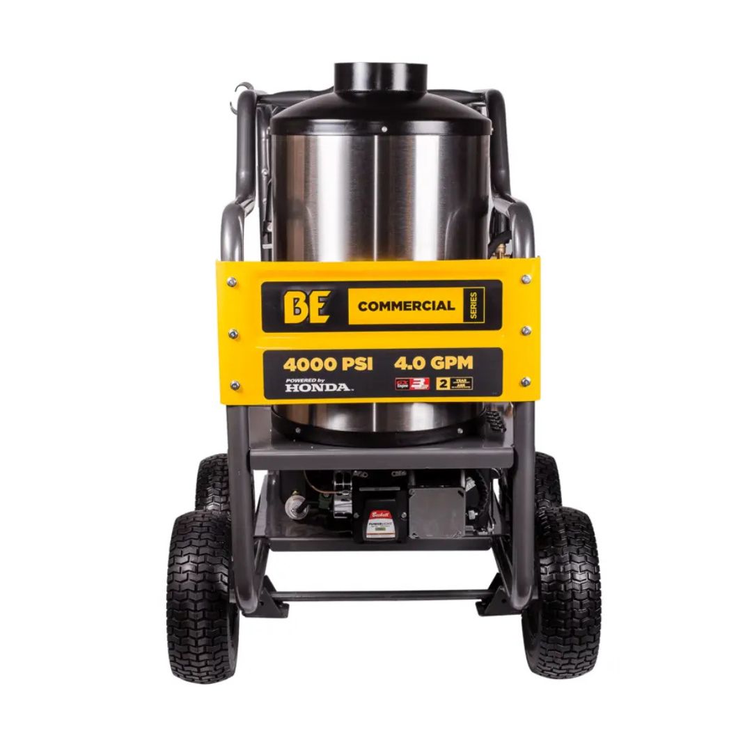 BE 4,000 PSI - 4.0 GPM Warrior Hot Water Pressure Washer with Honda GX390 Engine and General Triplex Pump - Commercial Series