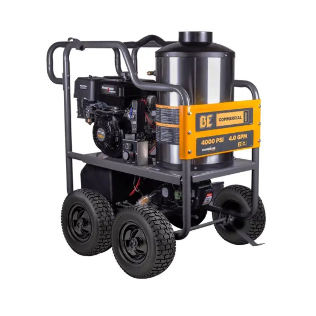 BE 4,000 PSI - 4.0 GPM Warrior Hot Water Pressure Washer with Powerease 420 Engine and AR Triplex Pump - Commercial Series