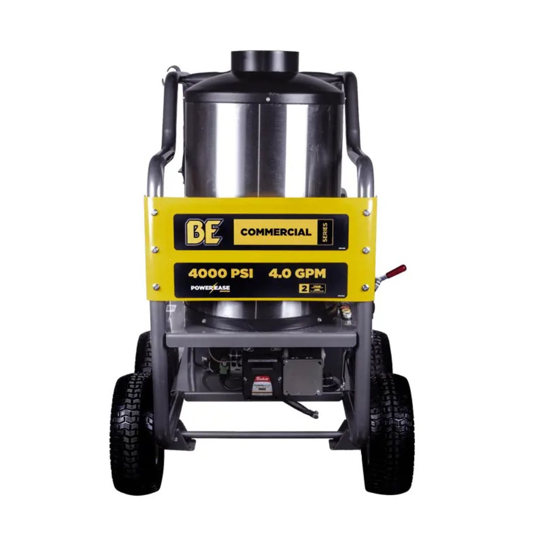 BE 4,000 PSI - 4.0 GPM Warrior Hot Water Pressure Washer with Powerease 420 Engine and AR Triplex Pump - Commercial Series