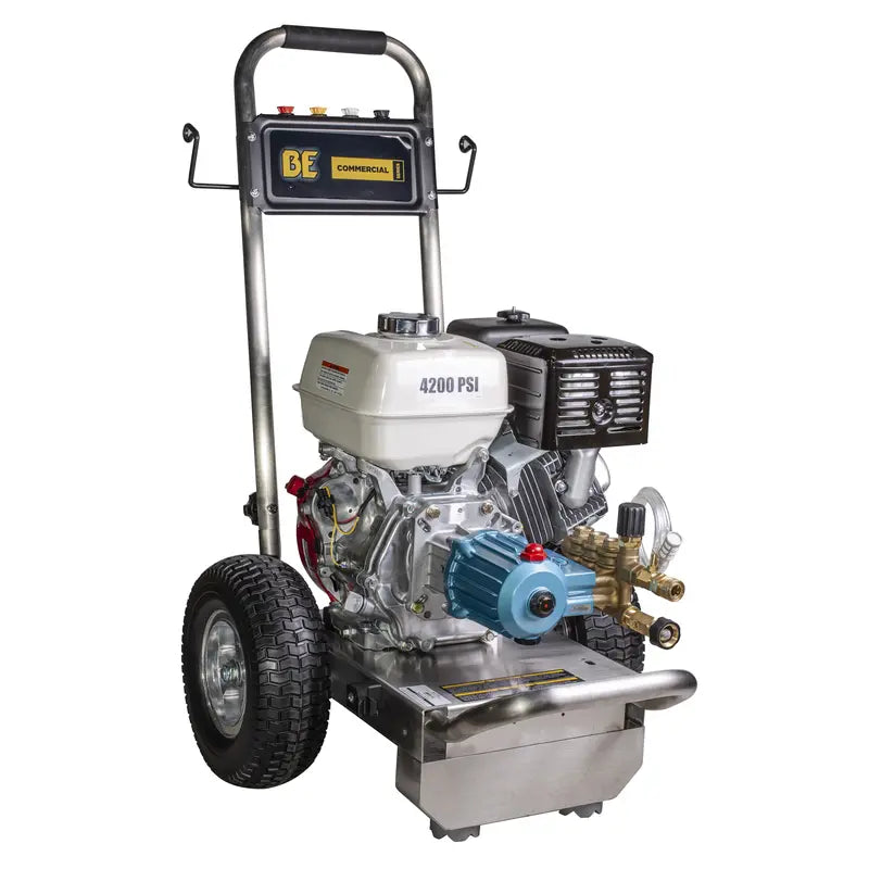 BE 4,200 PSI - 3.9 GPM Gas-Powered Engine Cold Water Pressure Washer with Honda GX390 Engine and CAT Triplex Pump - Commercial Series