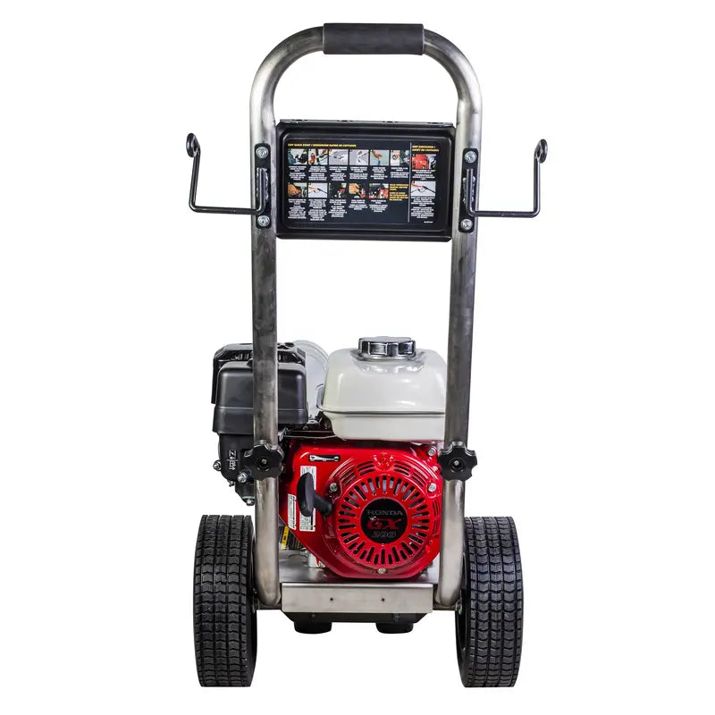 BE 2,500 PSI - 3.0 GPM Gas-Powered Engine Cold Water Pressure Washer with Honda GX200 Engine and General Triplex Pump - Commercial Series
