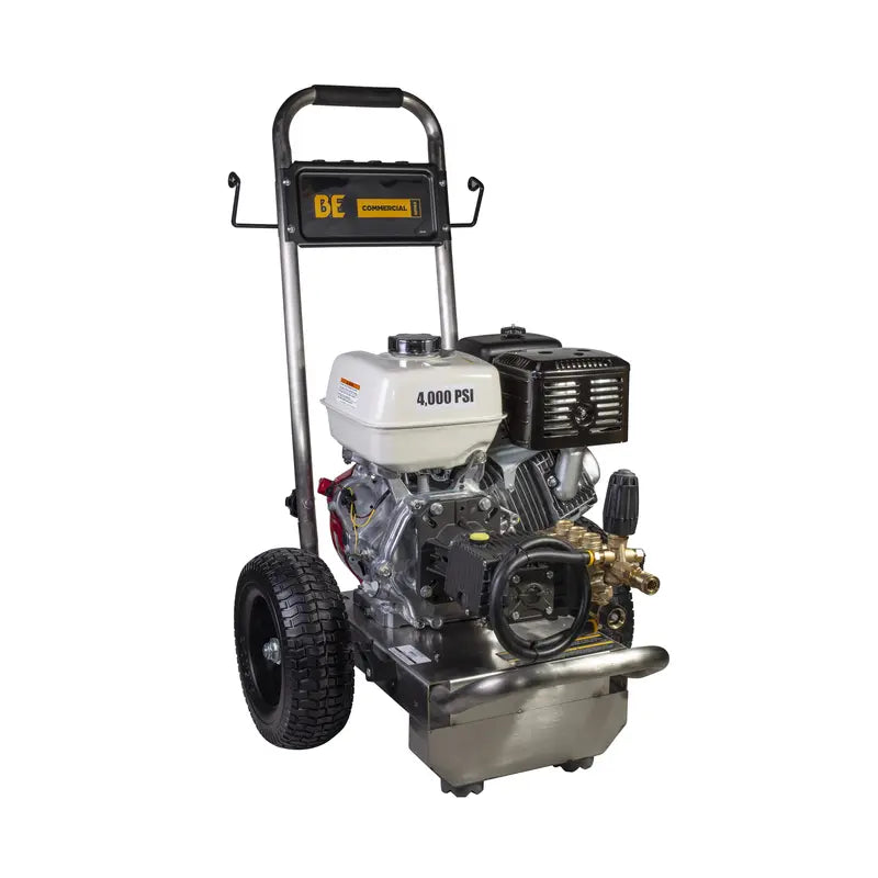 BE 4,000 PSI - 4.0 GPM Gas-Powered Engine Cold Water Pressure Washer with Honda GX390 Engine and General Triplex Pump - Commercial Series