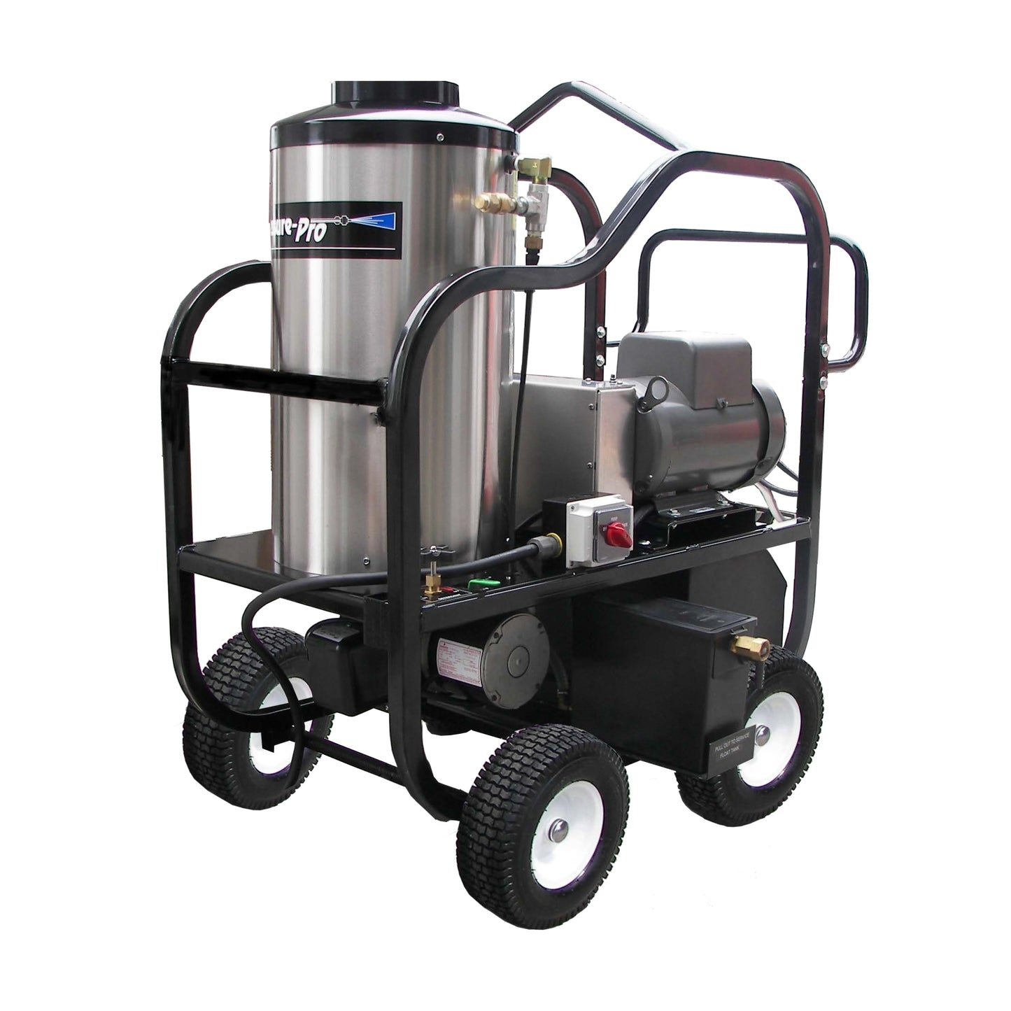 Pressure Pro Portable Electric-Powered Engine Hot Water Pressure Washer V-Belt Drive Cart (Hot Shot Series)