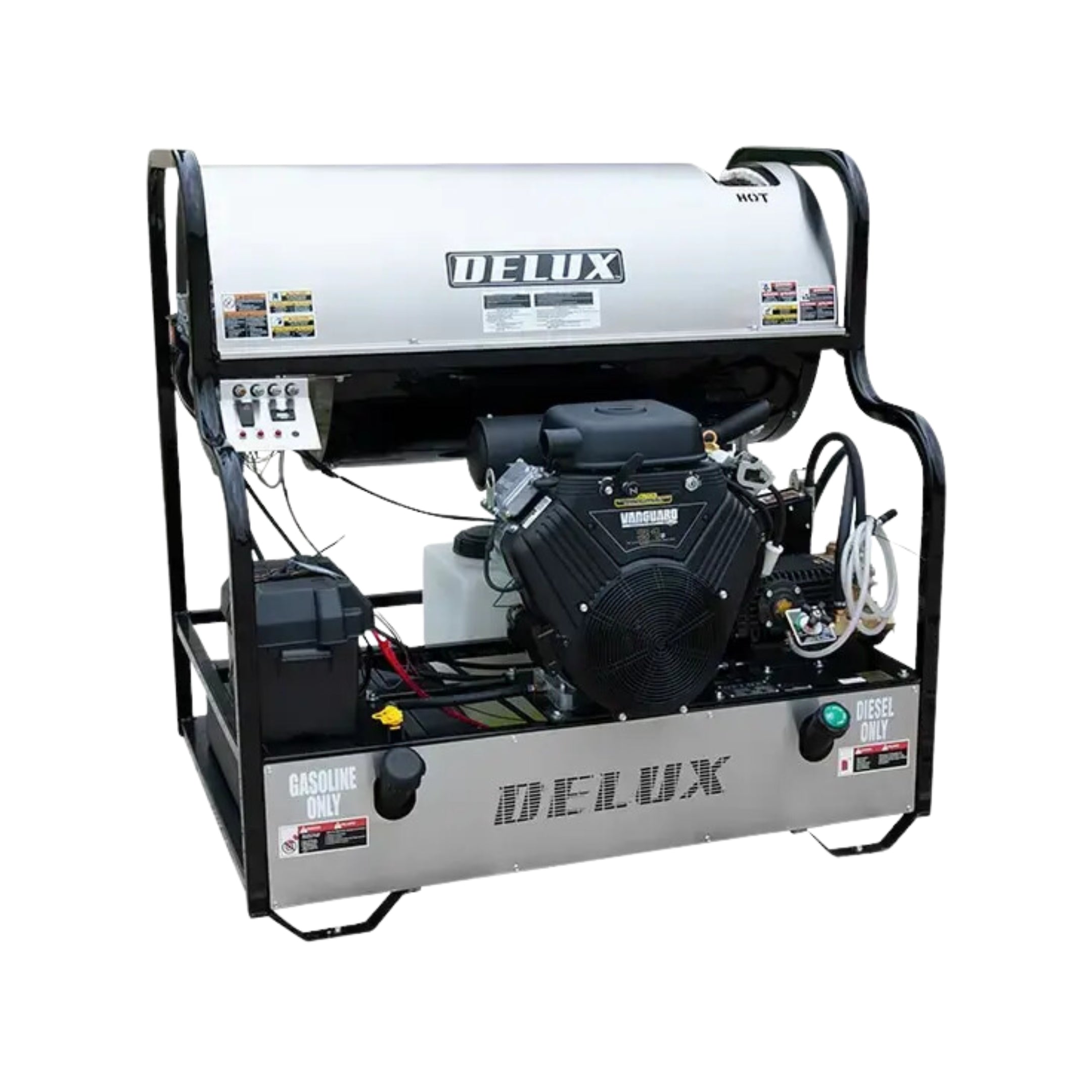 Delux® Gas-Powered Engine Hot Water Pressure Washer Machine Skid with 10 GPM at 3000 PSI