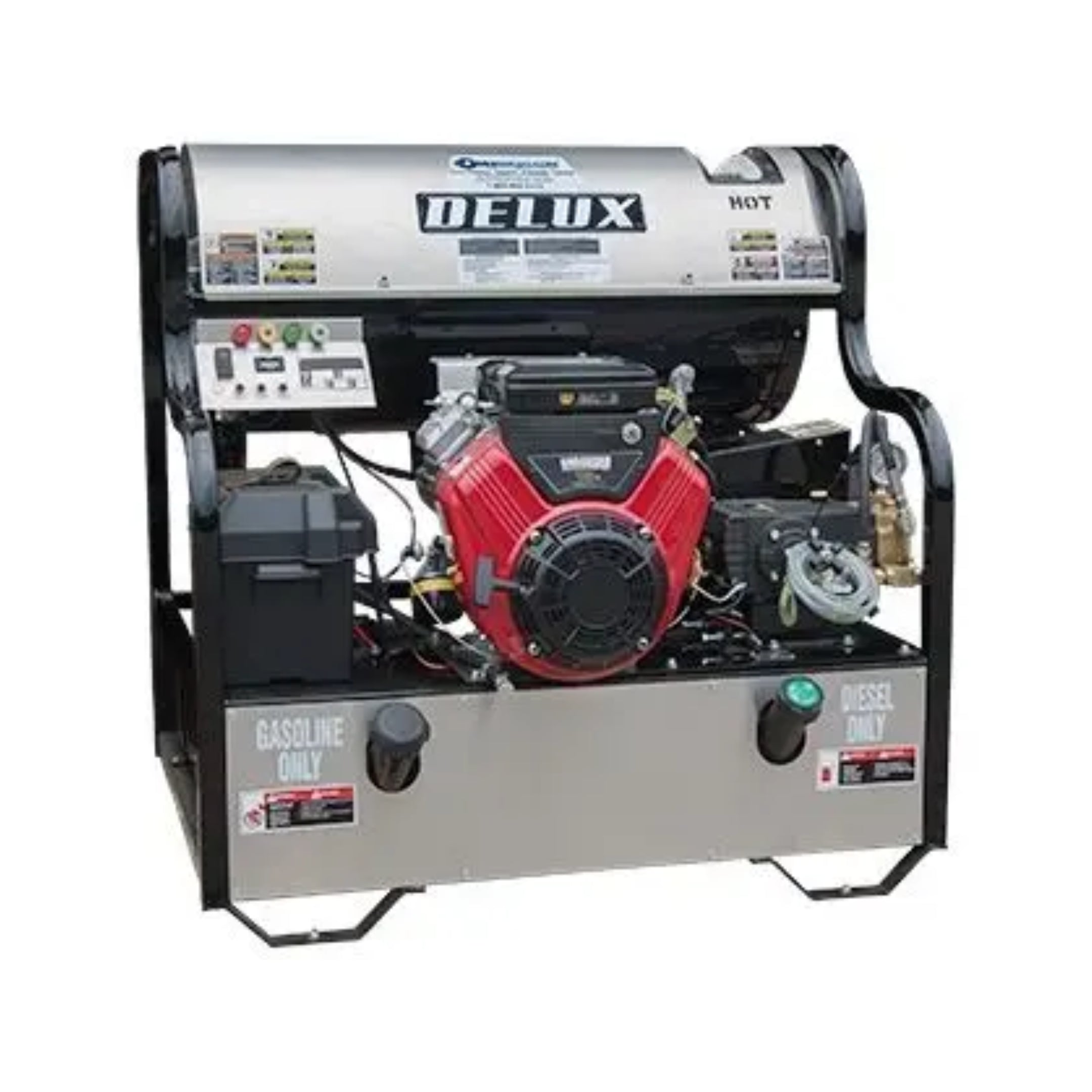 Delux® Gas-Powered Engine Hot Water Pressure Washer Machine Skid with 5.5 GPM at 3500 PSI