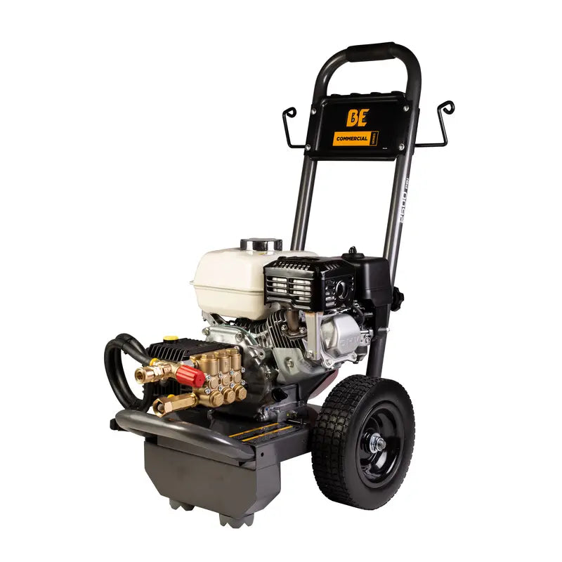 BE 2,500 PSI - 3.0 GPM Gas-Powered Engine Cold Water Pressure Washer with Honda GX200 Engine and General Triplex Pump - Commercial Series