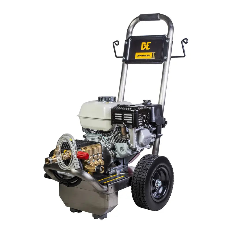 BE 2,500 PSI - 3.0 GPM Gas-Powered Engine Cold Water Pressure Washer with Honda GX200 Engine and General Triplex Pump - Commercial Series