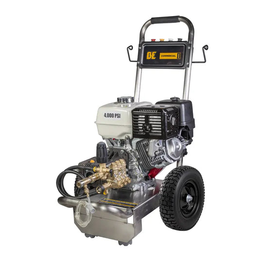 BE 4,000 PSI - 4.0 GPM Gas-Powered Engine Cold Water Pressure Washer with Honda GX390 Engine and Comet Triplex Pump - Commercial Series