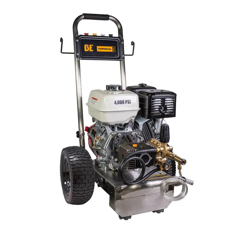 BE 4,000 PSI - 4.0 GPM Gas-Powered Engine Cold Water Pressure Washer with Honda GX390 Engine and Comet Triplex Pump - Commercial Series