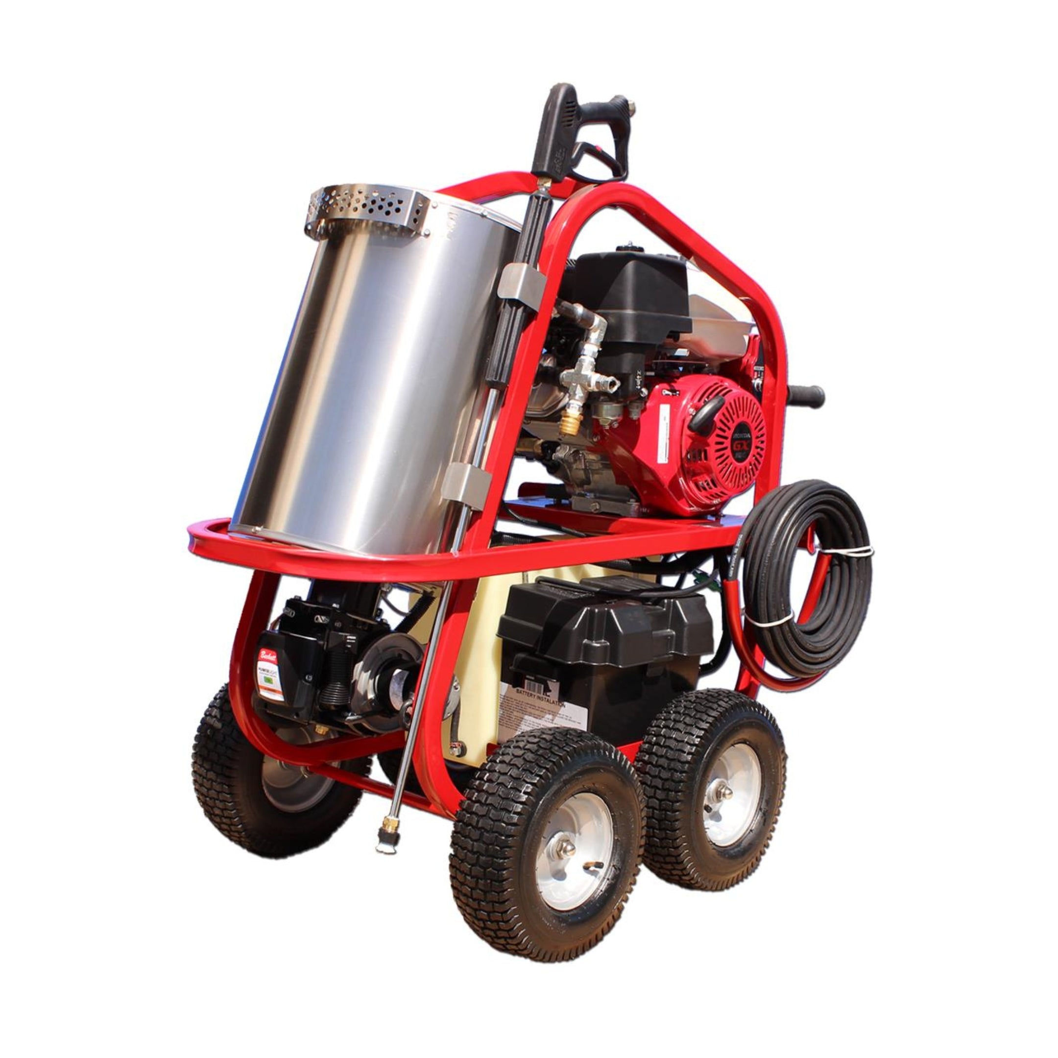 Pressure Pro Portable Gas-Powered Engine Hot Water Pressure Washer Cart (Dirt Laser Series)